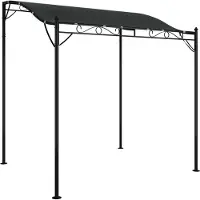 Syfax Luifel 2x2,3 m 180 g/m² stof en staal antracietkleurig