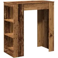 vidaXL Bartafel met rekken 95x47x103,5 cm bewerkt hout oud houtkleur