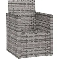 Syfax Tuinstoel met kussens poly rattan grijs