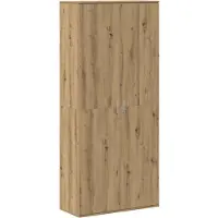 vidaXL Highboard 80 x 35 x 180 cm Bewerkt hout artisanaal eikenkleurig