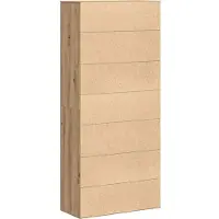 vidaXL Highboard 80 x 35 x 180 cm Bewerkt hout artisanaal eikenkleurig
