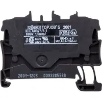 Wago 2001-1205 Doorgangsklem 4.20 mm Spanveer Zwart 100 stuk(s)