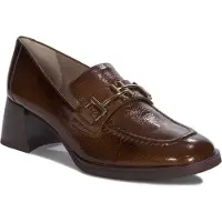 Hispanitas Dames Bruine leren hakken (36), Leer, 3 tot 5 cm, Geen, Casual HI243590