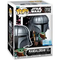 Funko POP! Star Wars Impressions Mandalorian With Grogu Exclusive Figure Zilver Kinderen