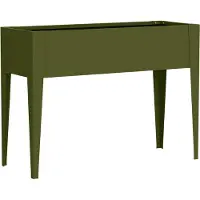 50nrth Vedura m metalen verhoogde plantenbak 30x100x80 cm olijf