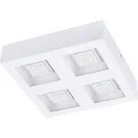 Eglo LED-plafondlamp Ferreros, wit / opaal, Woon-/ Eetkamer, metaal, Modern, LED plafondlamp
