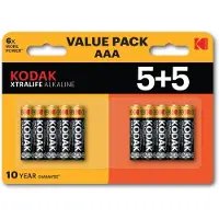 Kodak XTRALIFE Alkaline AAA Battery 10 (5+5 pack)