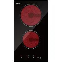 CIARRA 3000 W ingebouwde 2-pits keramische kookplaat met 9 vermogensniveaus, touchbediening, timer & veiligheidsfuncties, CRGDBCH302T