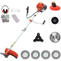 Kibani Kantenmaaier 4-in-1 – Bosmaaier Benzine - 52 cc / 1.9 pk 2-takt Motor – Incl. 4 Onkruidborstels, Maaidraad, Zaagblad 40-tands en Veiligheidsset
