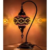 Halay Turkse lamp - tafellamp boogmodel multicolour - 1 stuk - handgemaakt en uniek ontwerp