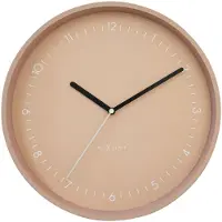 Nextime - Wandklok 30cm-Stil-Roze-Aluminium-Berlin