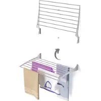 Foxydry Fold 82 cm wasdroogrek wandmontage clicksysteem - 82 x 50 x 10 cm