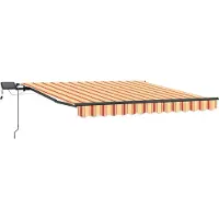 vidaXL Uitschuifbare luifel Geel en Oranje 300 x 250 cm