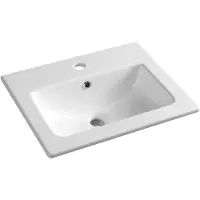 Sapho Practico Keramiek Onderkast Wastafel 50x40cm, wit