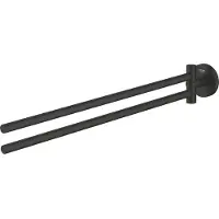 GROHE Handdoekhouders + handdoekhaken, Handdoekhouder ESSENTIALS, 2-armig, draaibaar, 450mm mat zwart