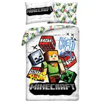 Halantex SP. z.o.o. Minecraft beddengoed, versie 11, 140 x 200 cm / 70 x 90 cm