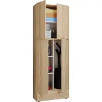 VCM LonaXXL kledingkast 4 deuren 1 lade eik decor.