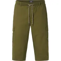 Jan Vanderstorm Comfort Fit Cargo Shorts olijf, Effen