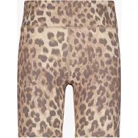 Osaga meisjes fietsbroek met panterprint beige bruin maat 158/164