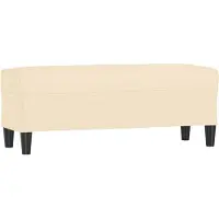 vidaXL Bankje 100x35x41 cm stof crèmekleurig