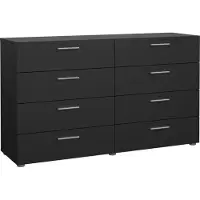 Ebuy24 Dubbele Ladekast Pepe Mat Zwart - Living