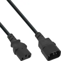 InLine - Rallonge de câble d'alimentation - power IEC 60320 C13 pour IEC 60320 C14 - 1.8 m - noir - Etats-Unis