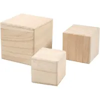 Creativ Company CC Houten Kubussen Set van 3