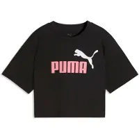 Puma Ess 2 Color Nº1 Lo T-shirt Met Korte Mouwen Zwart 11-12 Years Meisje