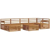 vidaXL Buiten bank set 7 st Naturel Massief Acacia Hout