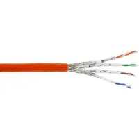 InLine 70050I installatiekabel Cat.7a, S/FTP (PiMF), 4x2x0,58 AWG23, 1200MHz, halogenvrij, oranje, 50 meter