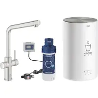 GROHE Red - Duo Kokendwaterkraan met filterset, boiler M, supersteel 30327DC1
