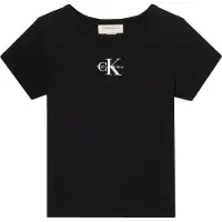 Calvin Klein Shirt 'Monologo' lila / zwart / wit