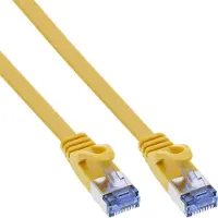 InLine Patchkabel plat, U/FTP, Cat.6A, geel, 0,5m