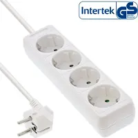 InLine Stekkerdoos met 4 contacten / wit - 5 meter