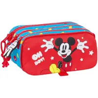 Safta Pennenetui met 2 vakken Mickey Mouse Clubhouse Fantastic Blauw Rood 21,5 x 10 x 8 cm