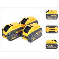 DeWalt 3x DCB 548 Akku 18 V / 54 V max. 12 Ah / 12000 mAh Li-Ion XR FLEXVOLT - mit Ladestandanzeige