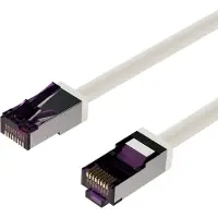 S-Conn -Patchkabel cat. 6A S/FTP, kurze Bauform, PIMF, weiß, 1,5m