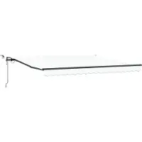 vidaXL Uitschuifbare luifel Wit 400 × 350 cm Polyester