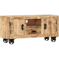 Syfax Tv-meubel 110x30x50 cm ruw mangohout