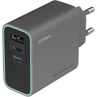 Cuktech 65W USB-C oplader, compacte en in te klappen snellaadadapter met 3 poorten voor iPhone 16/15/14/13 AD653 Kleur: Grijs