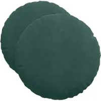 vidaXL Zitkussens 2 st Fluweel Donkergroen Ø50 x 19 cm