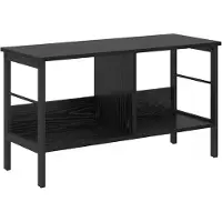 vidaXL Boekenplank 2-laags 82 x 32 x 144.5 cm Bewerkt hout Zwart Eiken