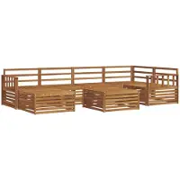 vidaXL Buiten bank set 7 st Naturel Massief Acacia Hout