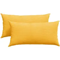 vidaXL Zitkussens 2 pcs Licht Geel 80 x 40 cm Corduroy stof