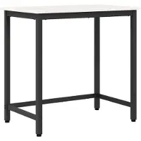 vidaXL Tafel Wit 80 x 50 x 77 cm Engineered hout en staal