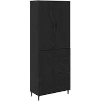 vidaXL Highboard 2 st Zwart eiken 69,5 x 34 x 180 cm Bewerkt hout