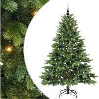 vidaXL Kunstkerstboom met 150 LED met standaard Groen 150 cm PE en PVC