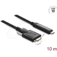 DeLOCK Active Optical Cable USB 10 Gbps USB Type-C male to Type Micro-B male with screws 10 m