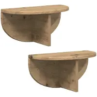 vidaXL Wandplank 2 st Artisan Eiken 38 x 19 x 19 cm Bewerkt hout