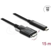 DeLOCK Active Optical Cable USB 10 Gbps USB Type-C male to Type Micro-B male with screws 15 m